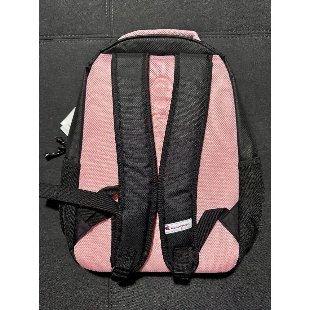 Champion Center Backpack - Black/Pink-17” Laptop